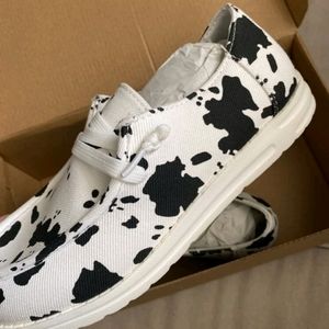 Cow print shoes